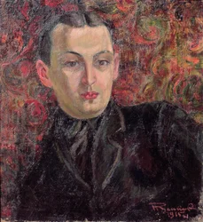 Portrett av kunstneren Alexander Rodchenko (1891-1956) 1915